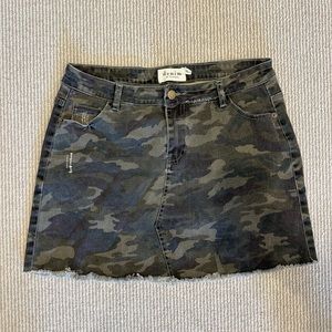 camo jean skirt